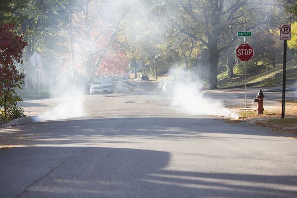 KCMO Smart Sewer smoke testing street